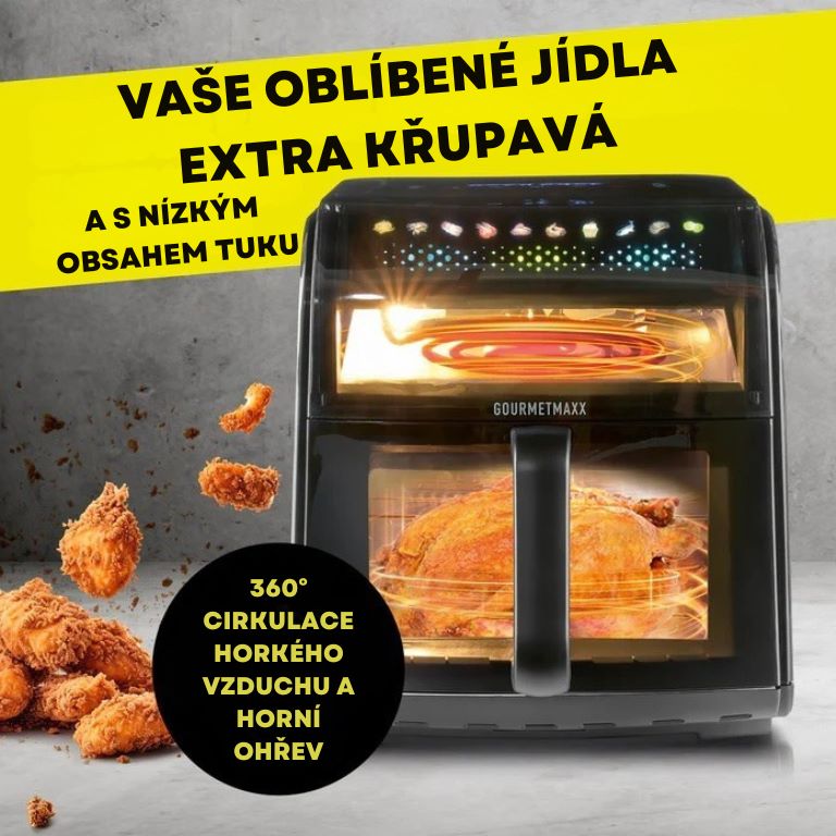 GourmetMaxx Horkovzdušná fritéza 7l s panoramatickým okénkem 19149 (6)